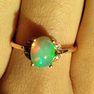 Opal ring 10k rose gold